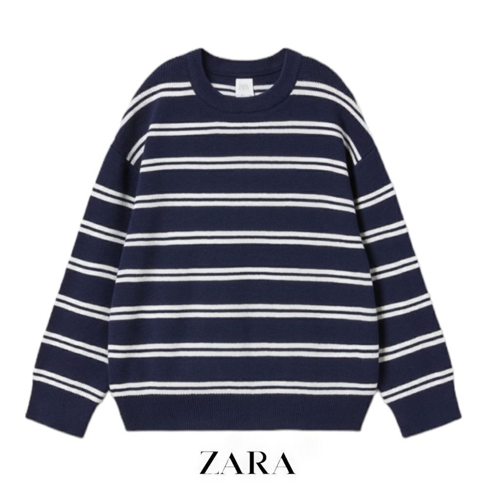 ZARA Kids | Navy | STRIPED KNIT SWEATER